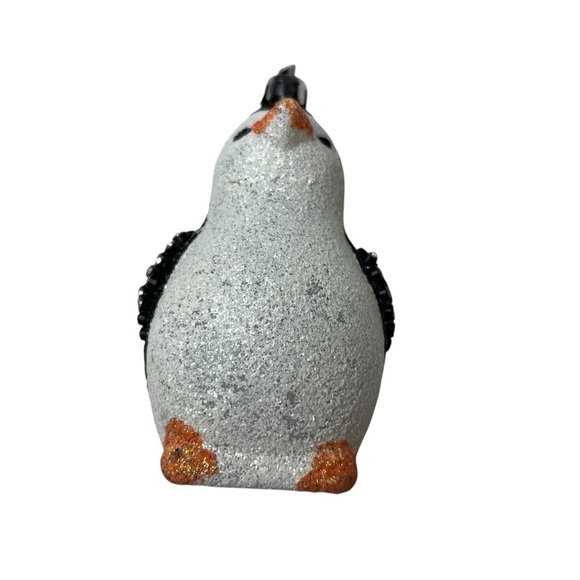 Penguin Ornaments Lot of 3 Tree Christmas Decorations Sparkles Glitter Embellish - Picture 8 of 12